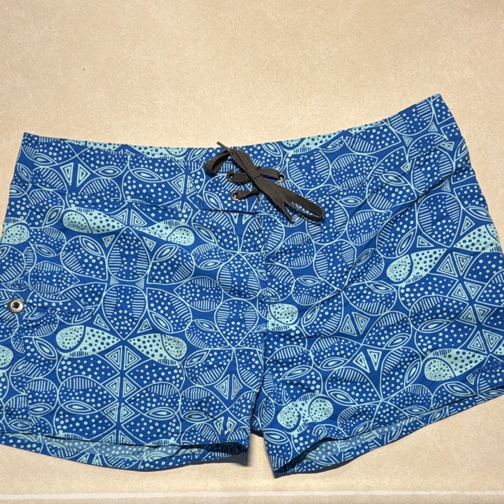 Patagonia Blue Geometric Women's Shorts